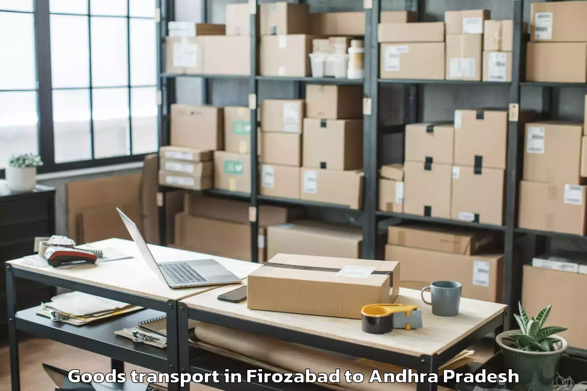 Top Firozabad to Avanigadda Goods Transport Available